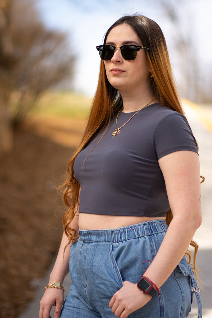 Round Neck Crop Top