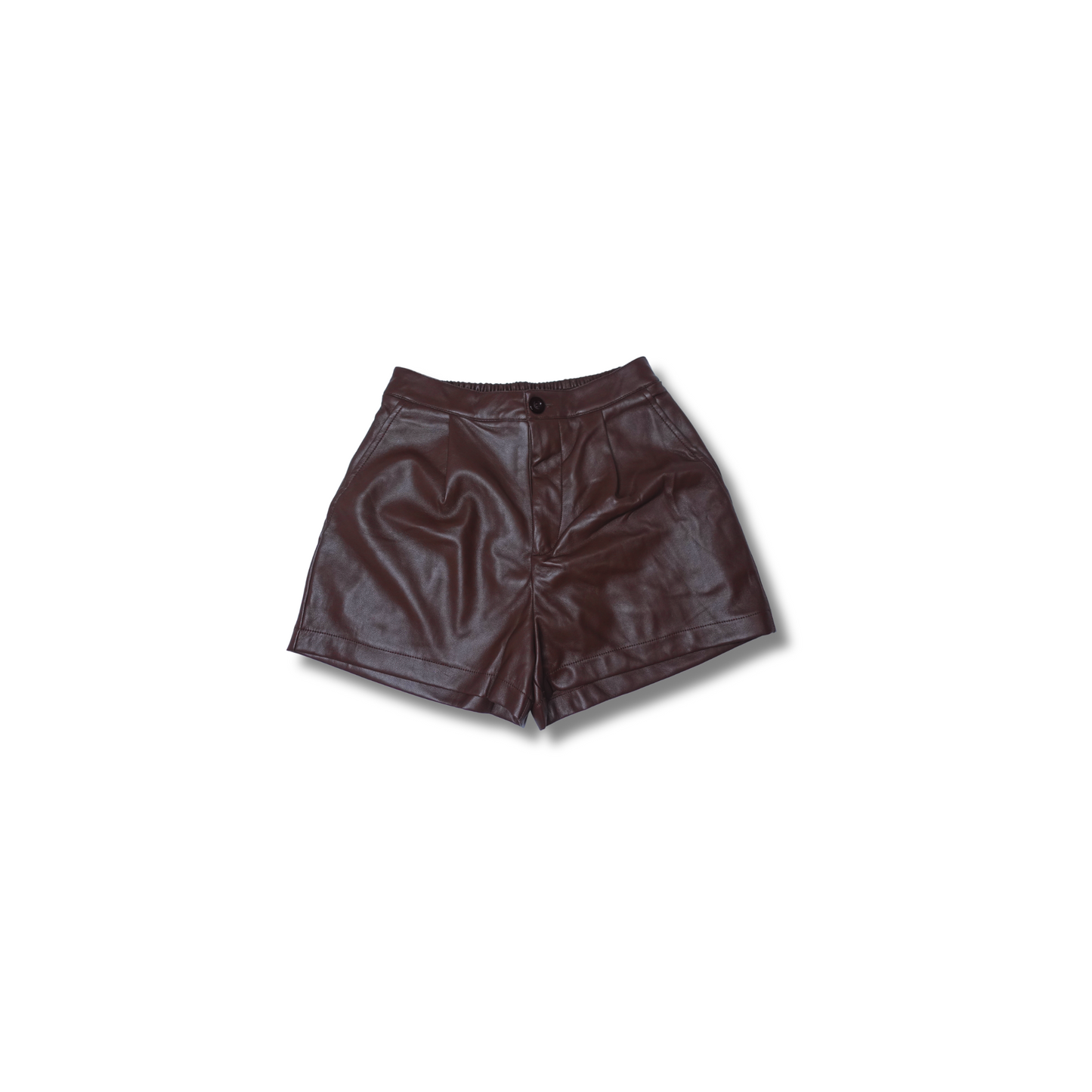 Faux Leather High Waisted Shorts